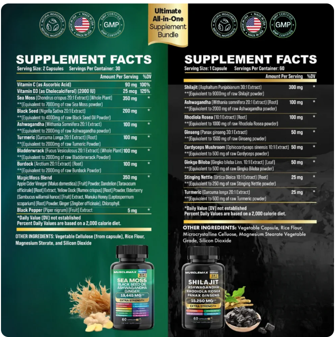 Suplemento Natural Energizante  -60 cápsulas